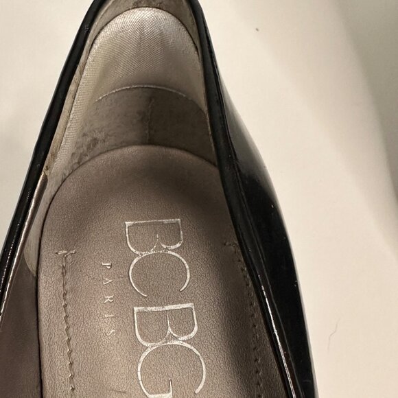 BCBG Paris Black Patent Leather High Heel Pumps size 8.5 4” heels stiletto - Picture 14 of 15